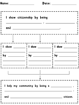 Citizenship Traits Graphic Organizer - Preview 1