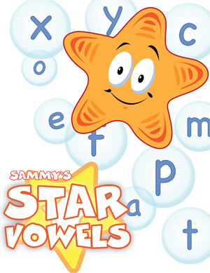 Star Vowels - Card Game - Printable