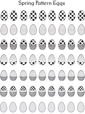 Spring Pattern Eggs - Printable
