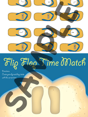 Flip Flop Time Match - 30 Minutes - Printable