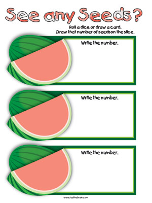 Watermelon Number Draw - Printable