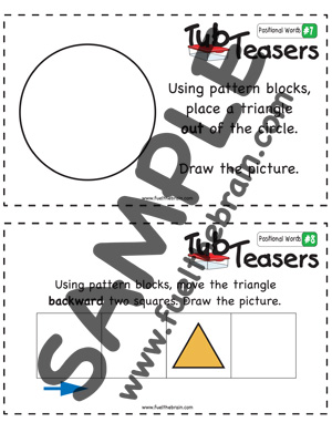 Positional Words Task Cards - Preview 1