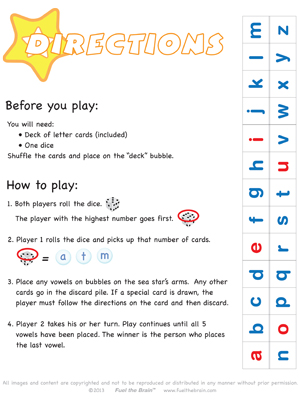 Star Vowels - Card Game - Preview 2