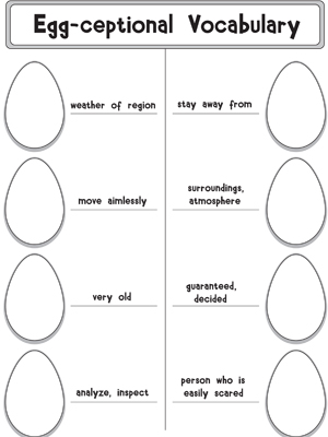 Egg-ceptional Vocabulary - Preview 1