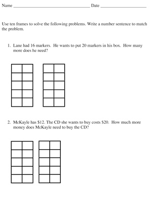 Combinations to 20 - Printable