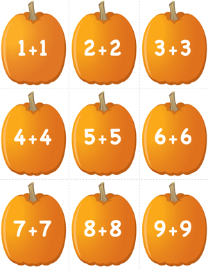 Pumpkin Concentration - Doubles Addition - Preview 1