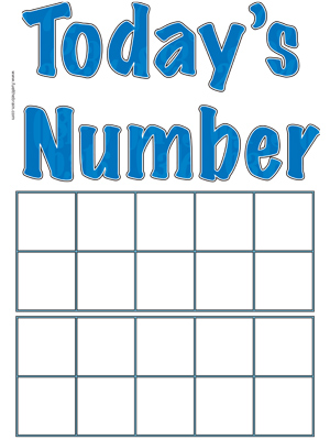 Today's Number Poster - Ten Frames - Printable