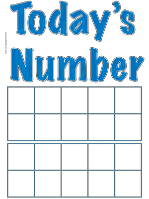 Today's Number Poster - Ten Frames